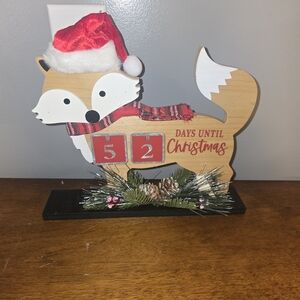 Charming Christmas Fox Countdown Decor